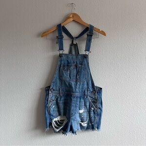 Abercrombie & Fitch Blue Denim Overalls